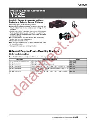 Y92E-WJ12X25FT datasheet  